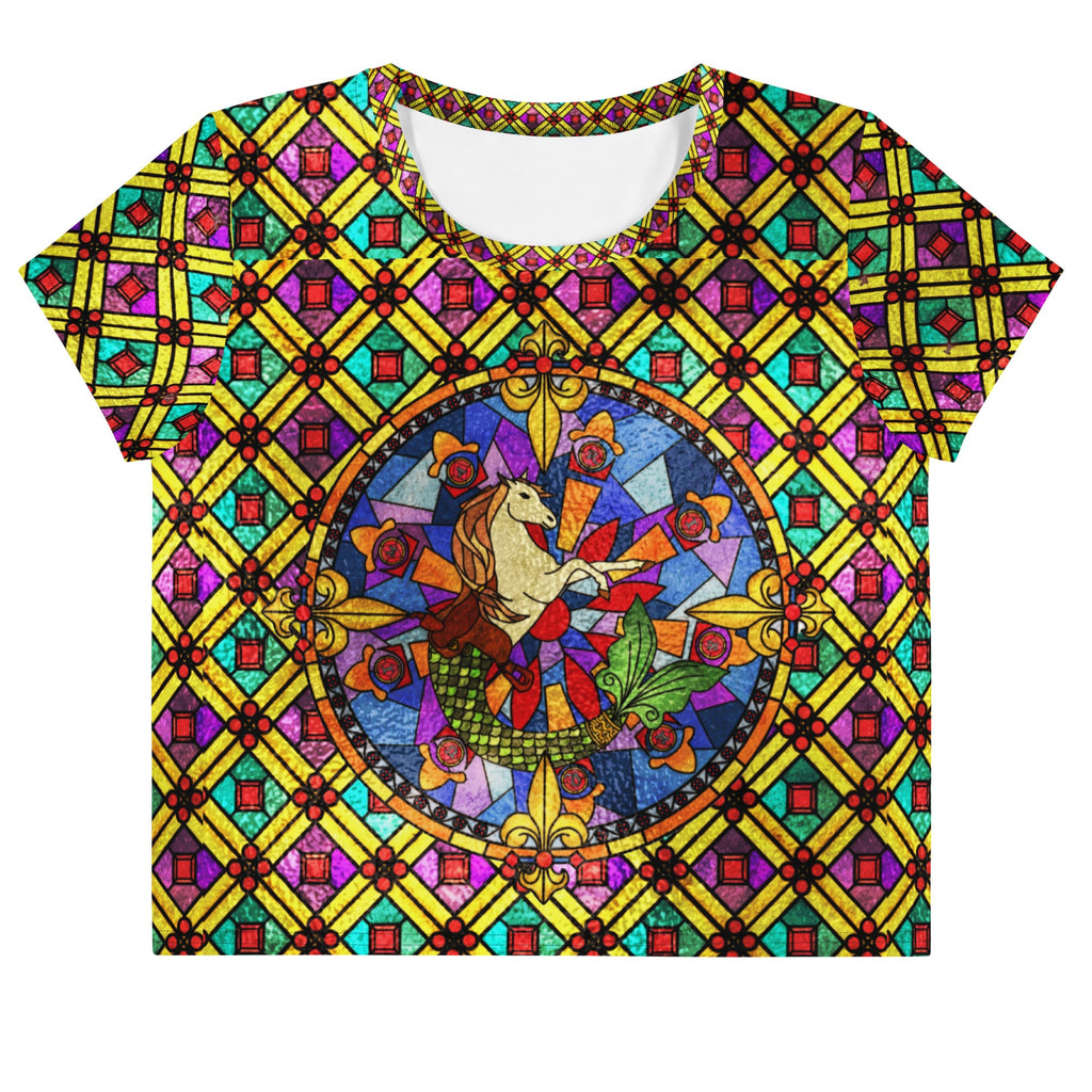 Maris Equi Men's Stained Glass Crop Tee Shirt
