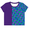 Maris Equi Men's Blue Tartan Crop Tee Shirt