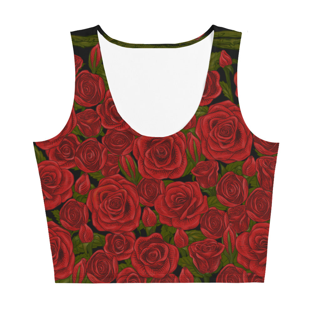 Maris Equi Rozen Red Rose Men's Crop Tank Top