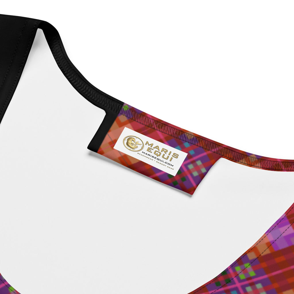 Maris Equi Red Tartan Men's Crop Tank Top