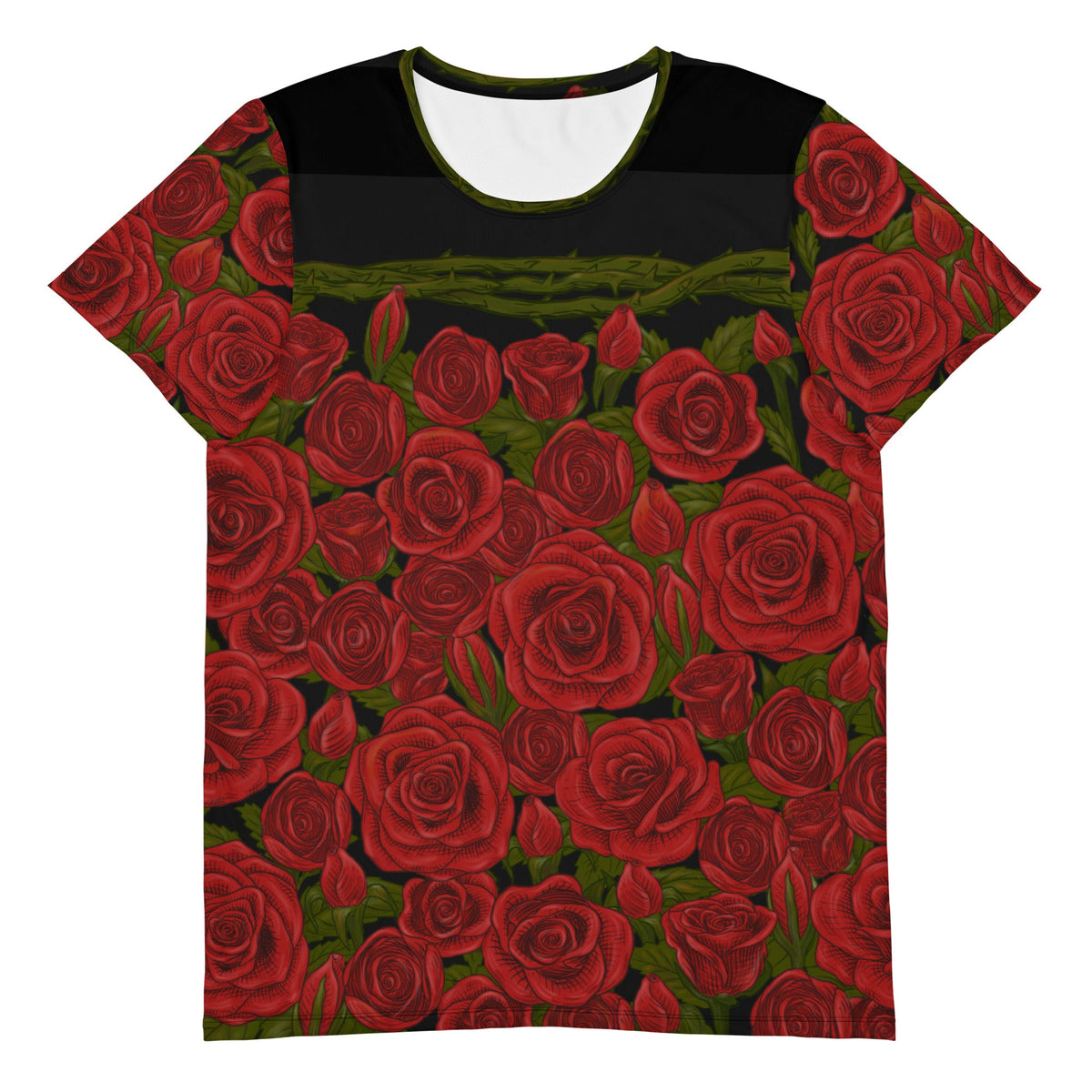 Maris Equi Rozen Red Rose Men's Sport Shirt