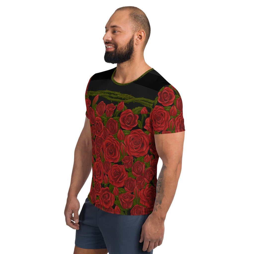 Maris Equi Rozen Red Rose Men's Sport Shirt