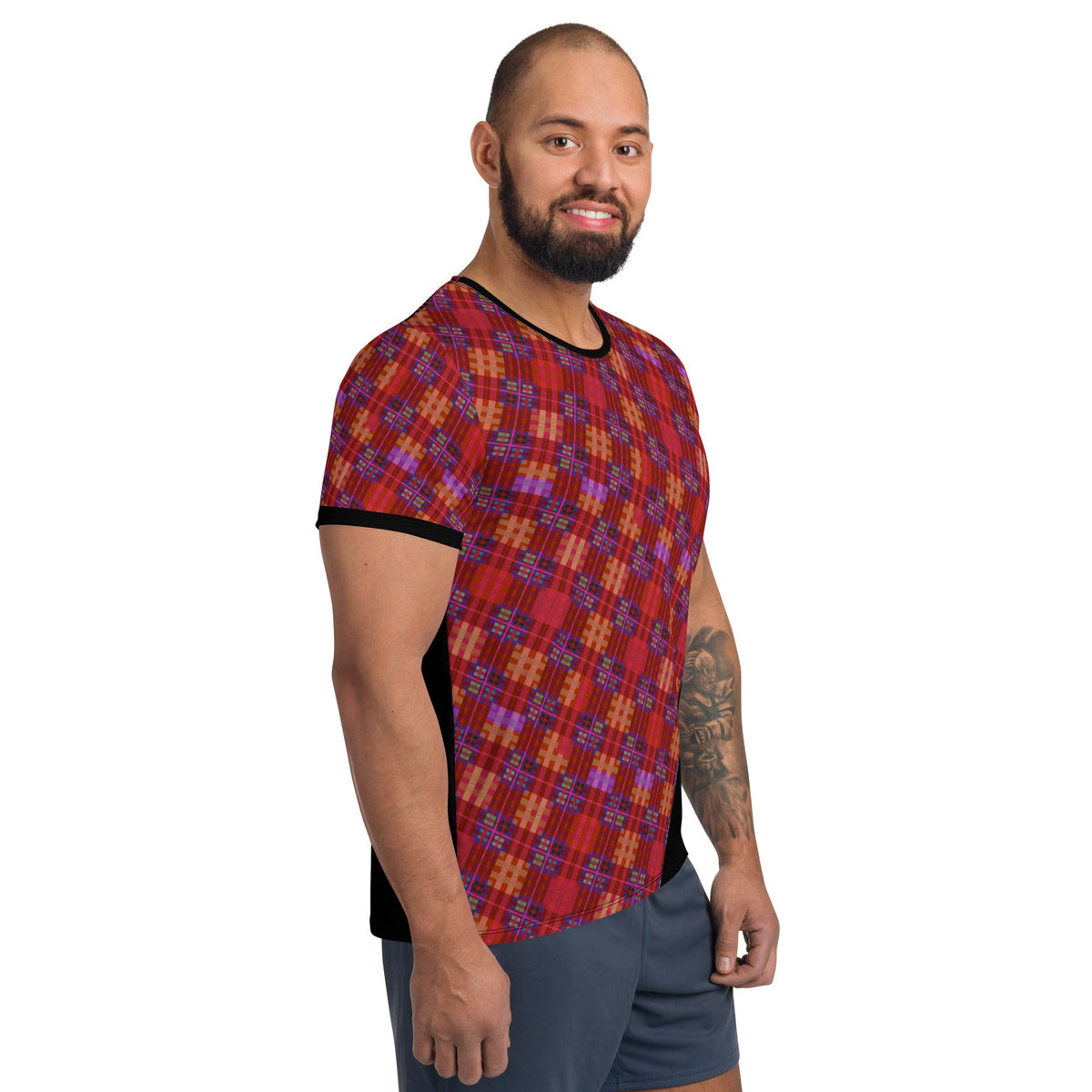 Maris Equi Red Men's Tartan Sport Shirt