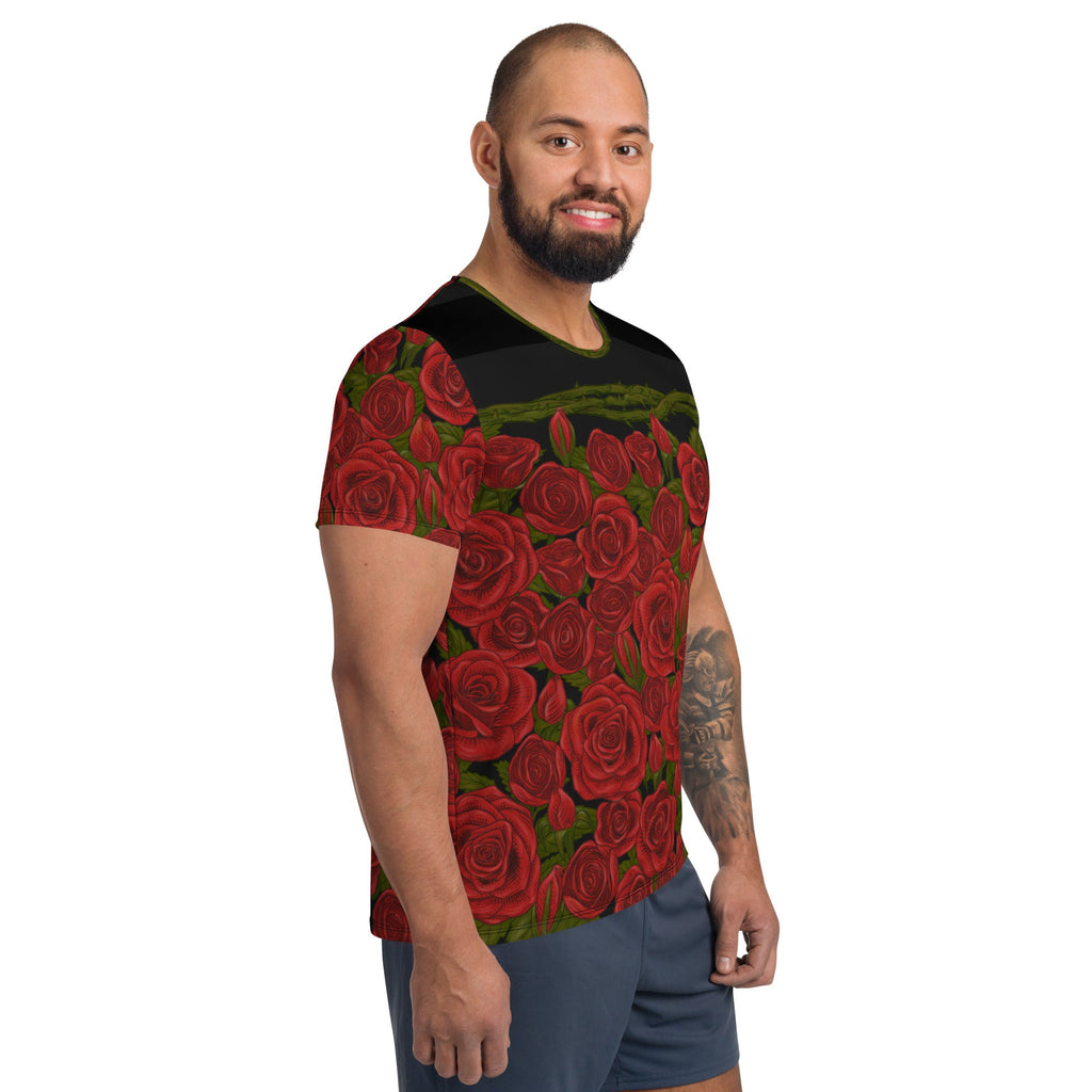 Maris Equi Rozen Red Rose Men's Sport Shirt