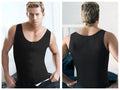 Black ann chery 2034 latex men girdle body shaper tank top with zip front and smooth form fitting design