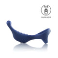 Blue silicone arosum underquaker vibrating anal probe with remote controlled cock ring for enhanced pleasure