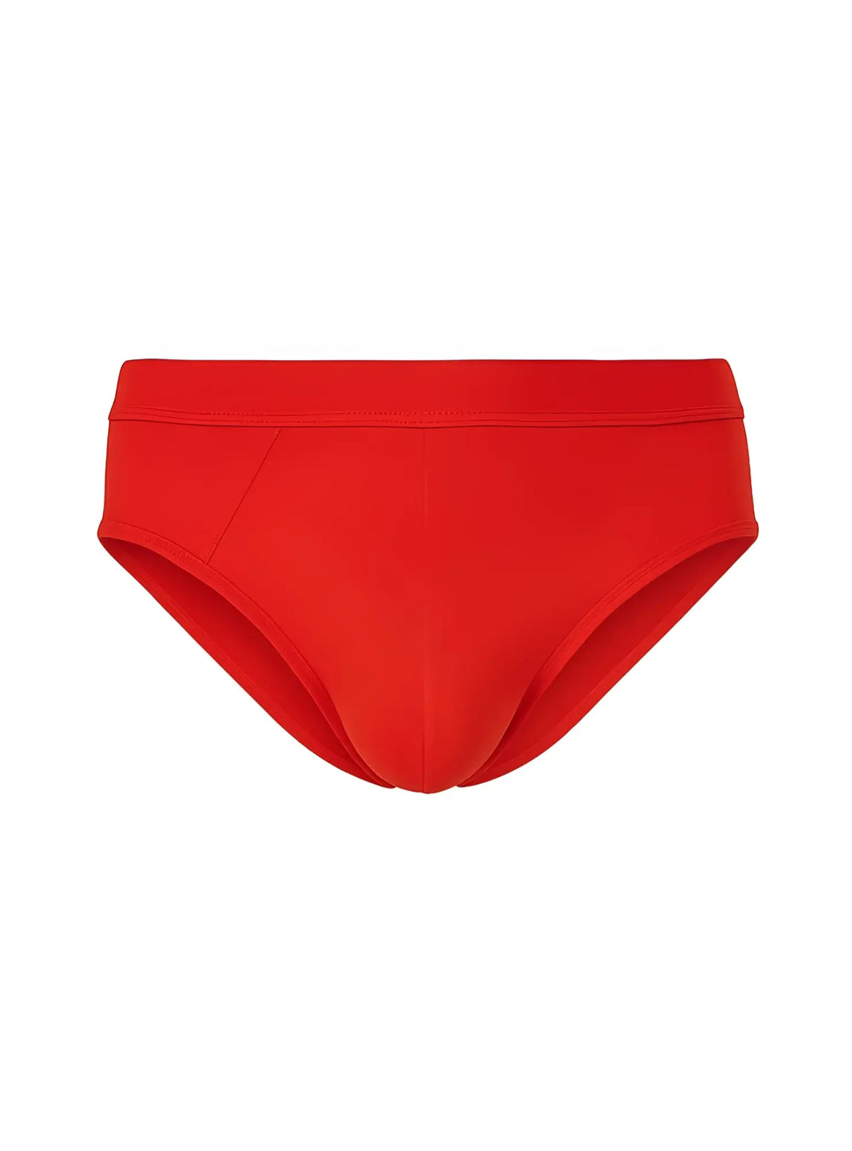 Bright red cotton swim trunks with smooth seamless design from assorted cotton brief 4 pieces pack