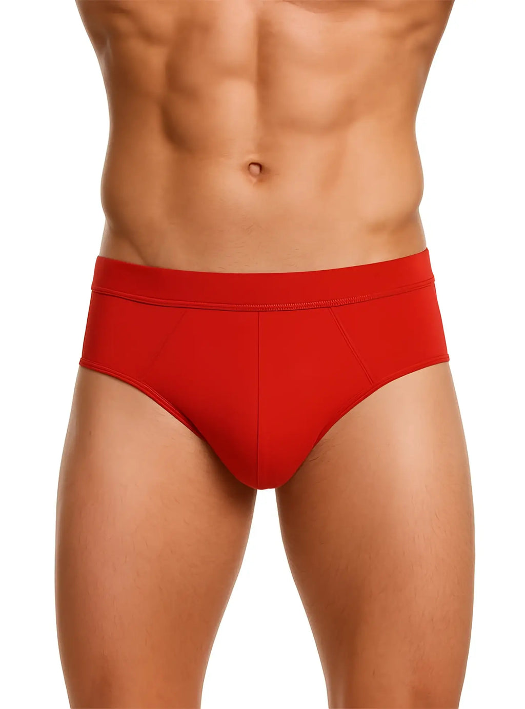 Red menâ€™s cotton briefs with smooth form fitting design from assorted cotton brief 4 pieces pack