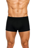 Black menâ€™s briefs with smooth form-fitting design made of cotton in assorted trunk 4 pieces pack
