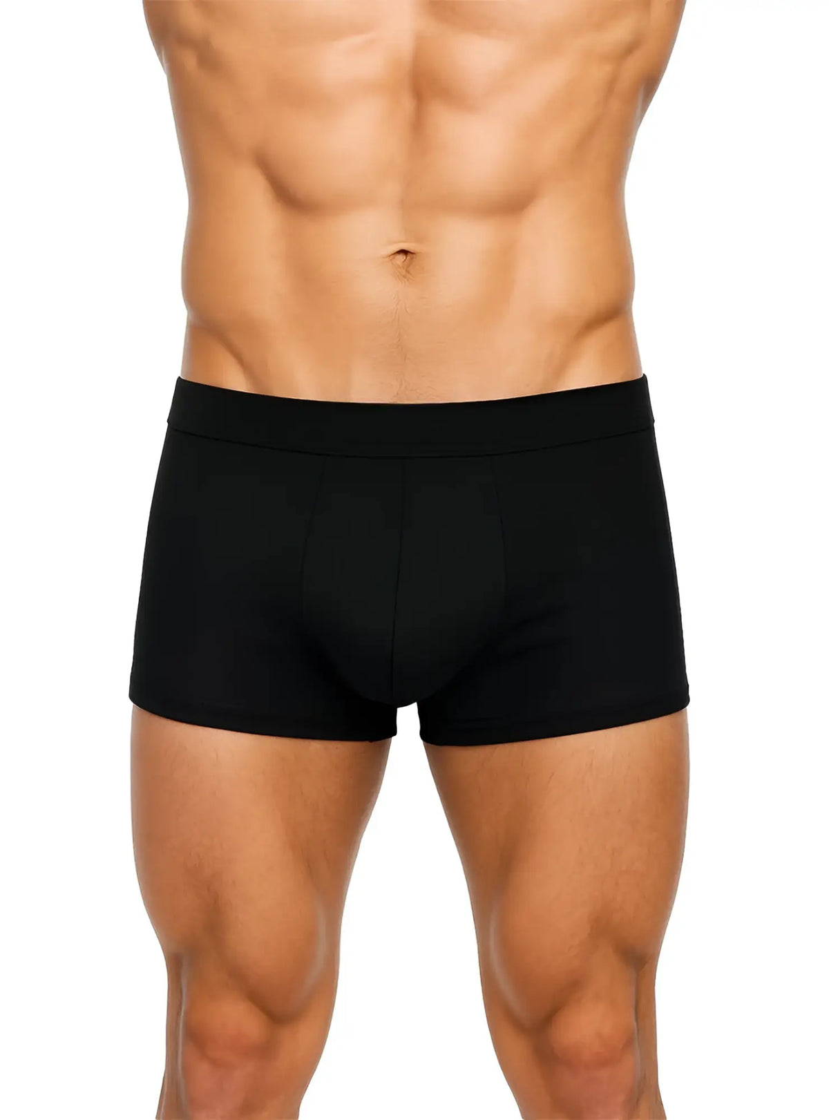 Black menâ€™s briefs with smooth form-fitting design made of cotton in assorted trunk 4 pieces pack