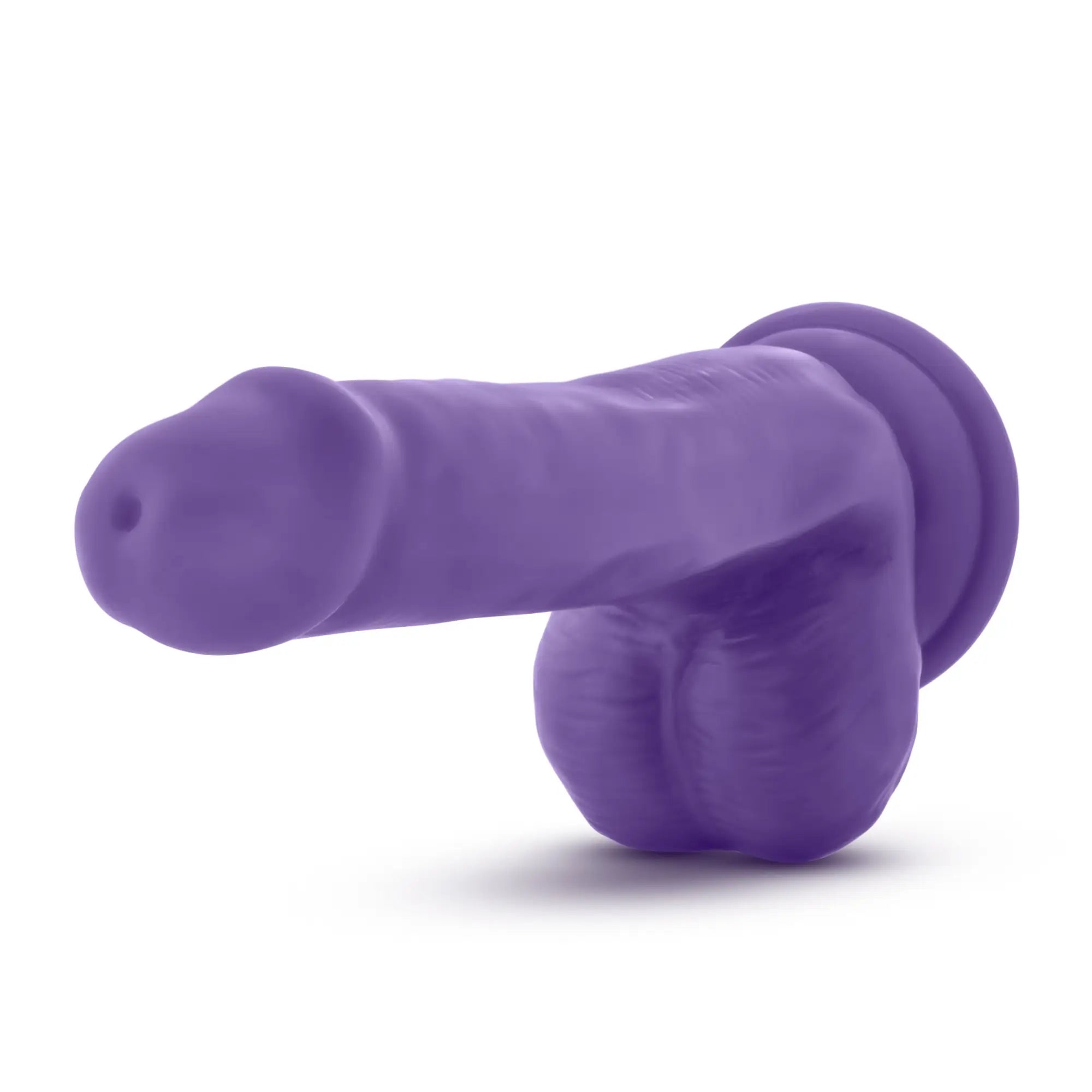 Purple silicone anal plug with rounded head and textured base from au naturel bold delight 6in dildo product