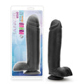 Black 10.5 inch silicone phallus shaped dildo from aunaturel bold line by huggies designed for bold play