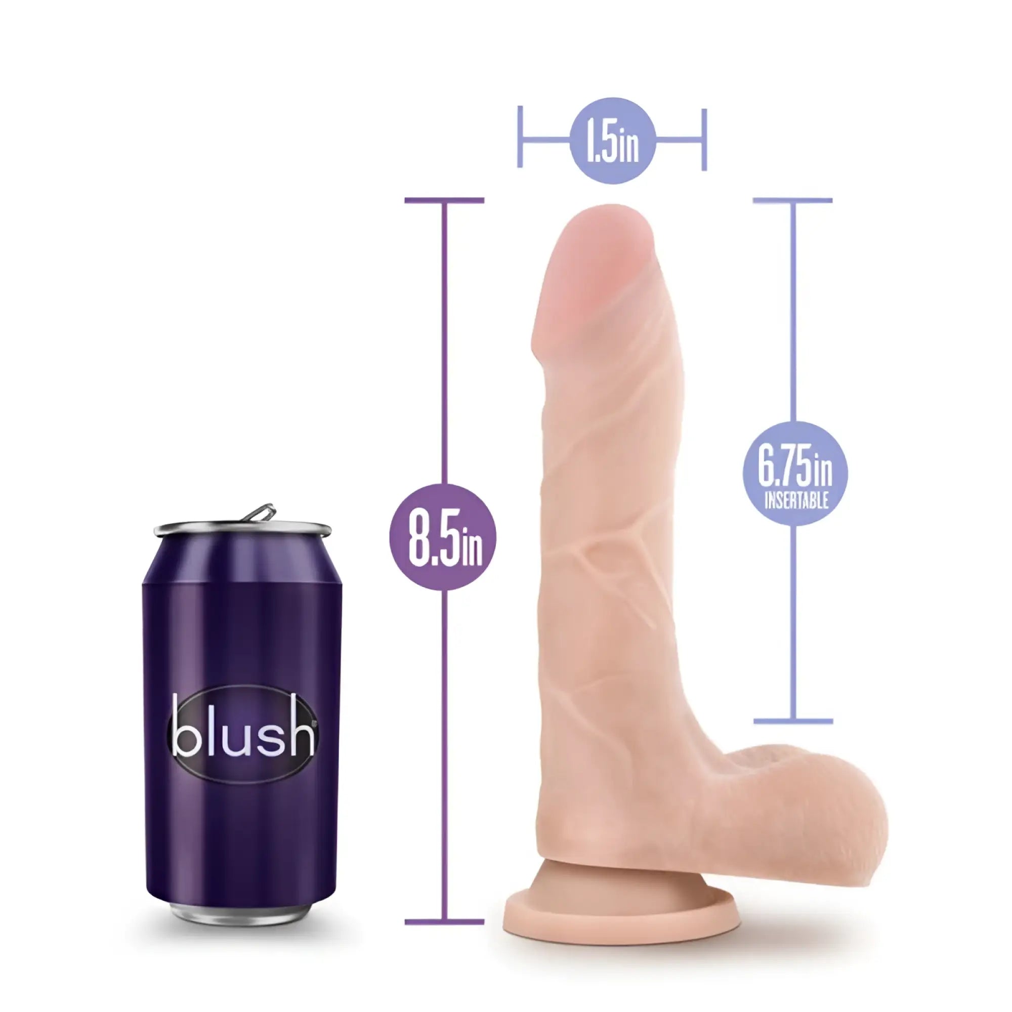 Blush Au Naturel Mr Perfect realistic silicone dildo with detailed anatomical design and natural skin tone finish