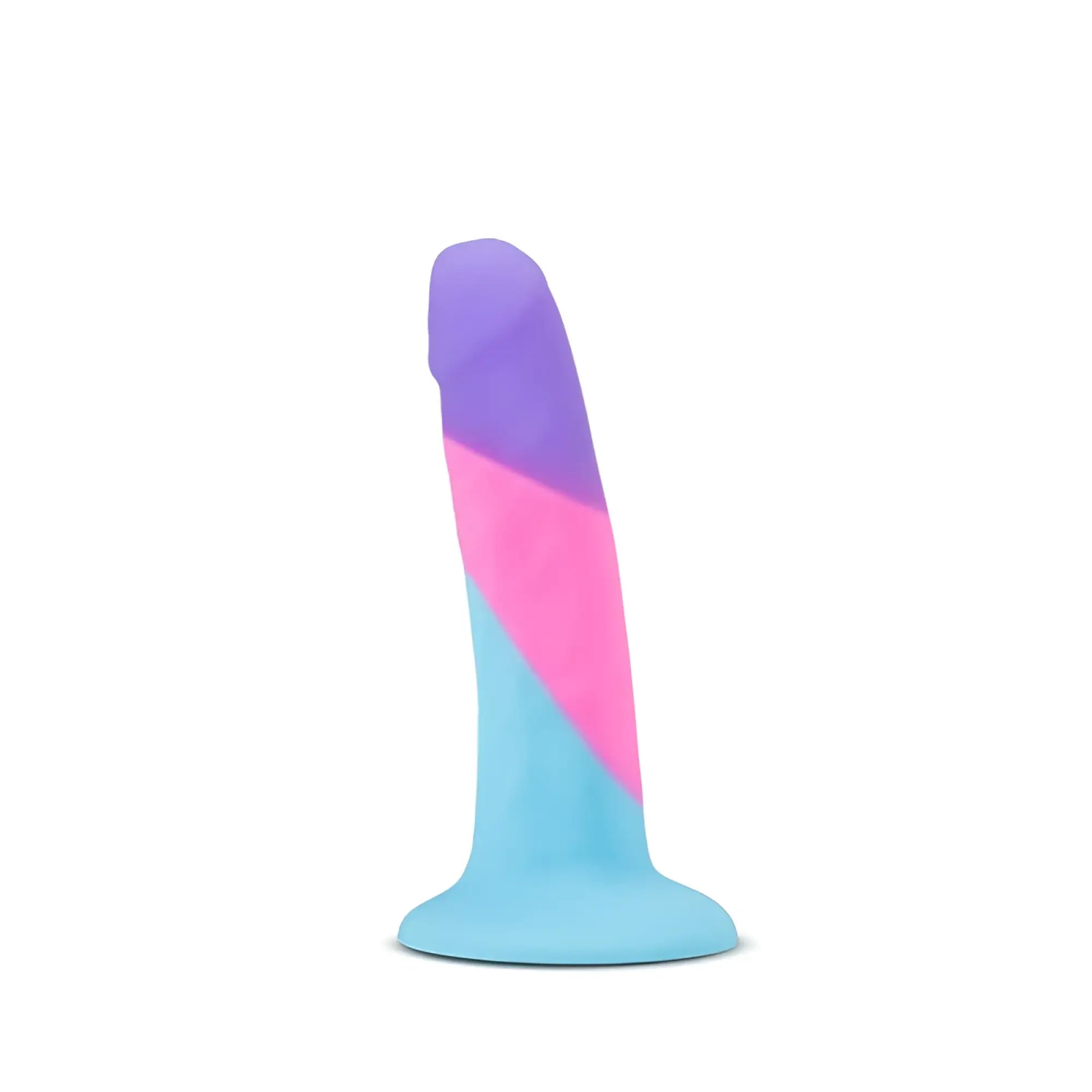 Avant Avant D15 Vision of love silicone dildo vibrant three-toned anal plug purple pink and light blue smooth design