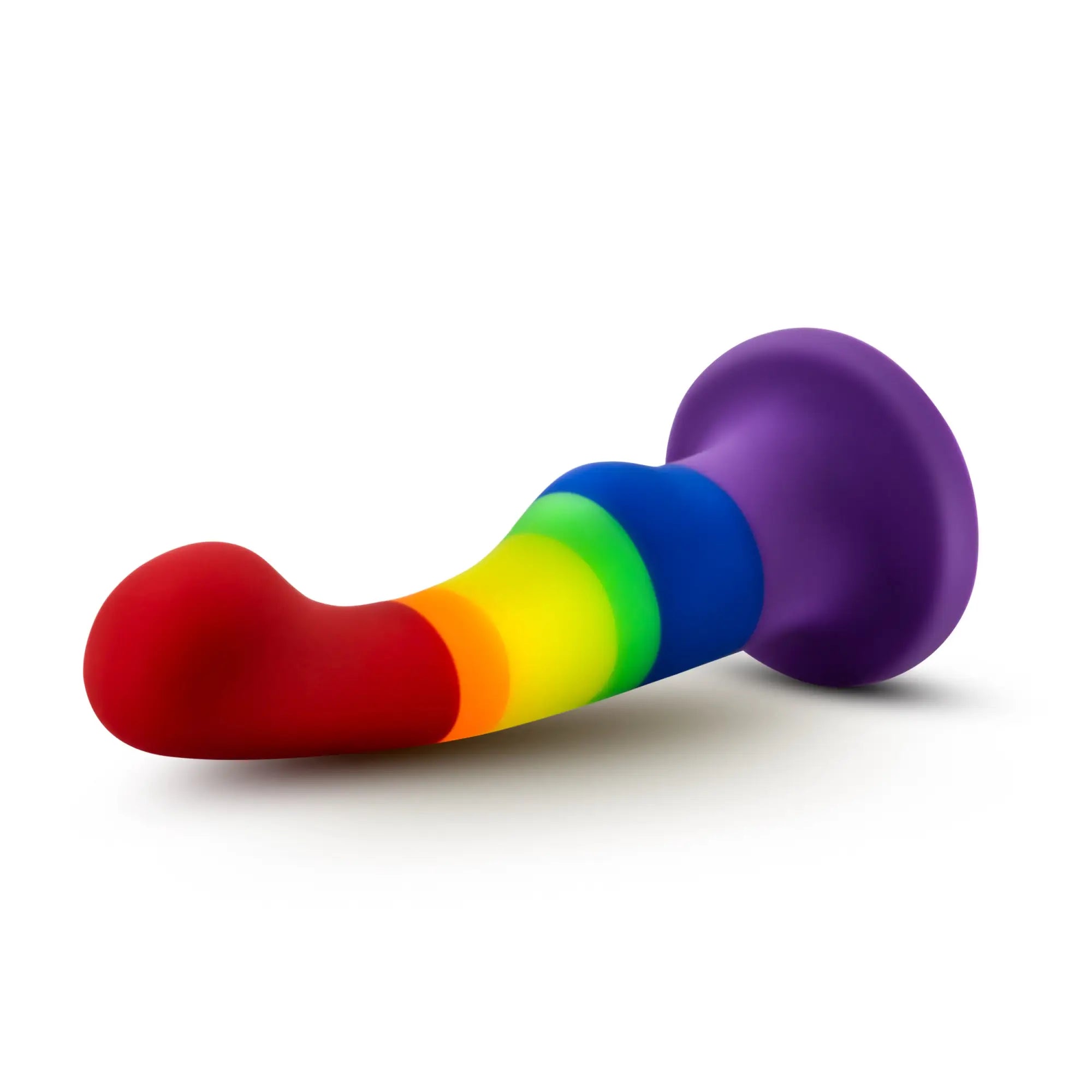 Avant avant pride p1 freedom silicone dildo rainbow-colored anal plug with a purple flared base