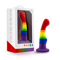 Avant Avant Pride P1 Freedom silicone dildo with rainbow colors curved tapered design and flared base