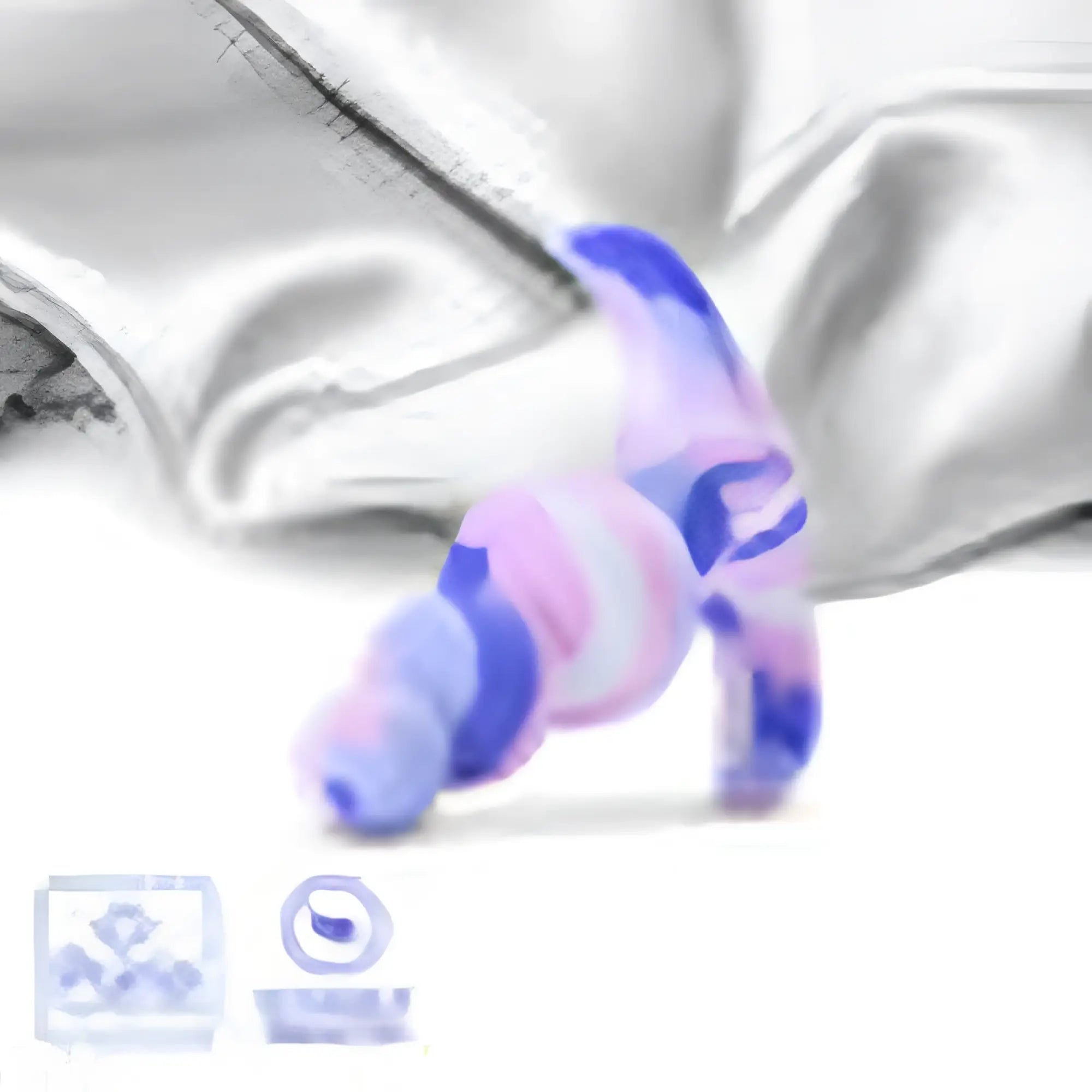 A soft pastel pink and blue silicone tapered earplug from avant avant twilight blue silicone butt plug collection