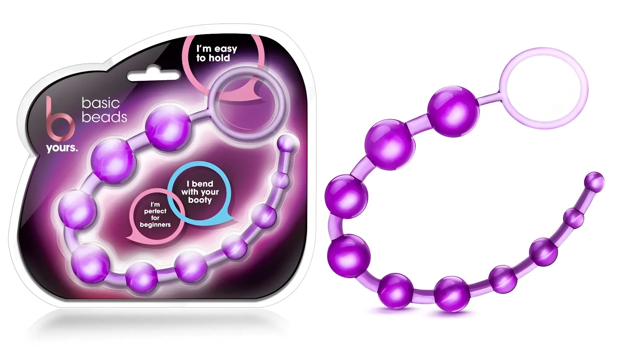 Purple silicone bead train with looped handle from basic beads yours b yours basic beads purple product