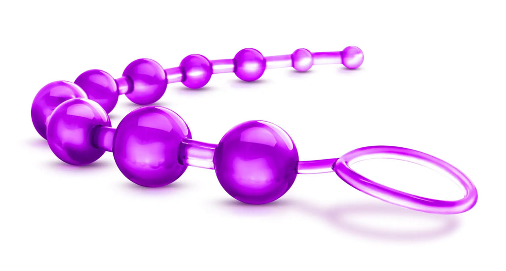 B yours basic beads purple translucent plastic bead train with ring for sensory and fidget use