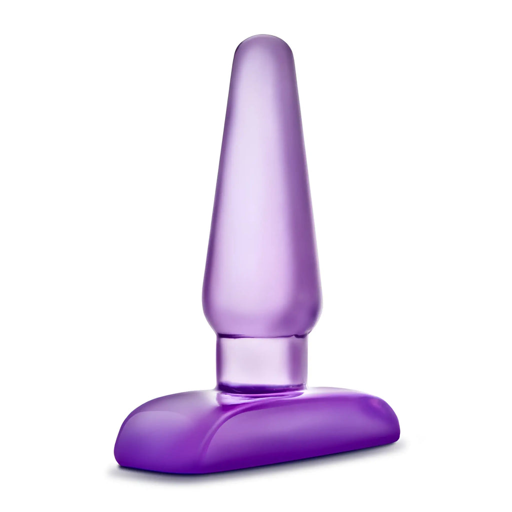 B Yours Eclipse Pleaser small purple silicone butt plug with smooth tapered design and wide stable base