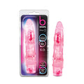 Pink translucent plastic b yours vibe no 1 vibrator with textured surface and rounded tip for personal use