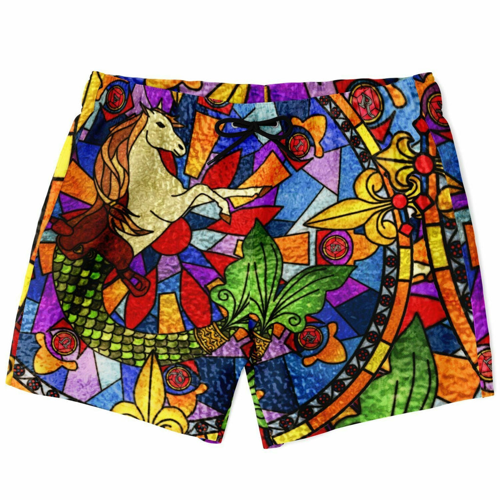 Maris Equi Stained Glass Seahorse Men's Swim Shorts