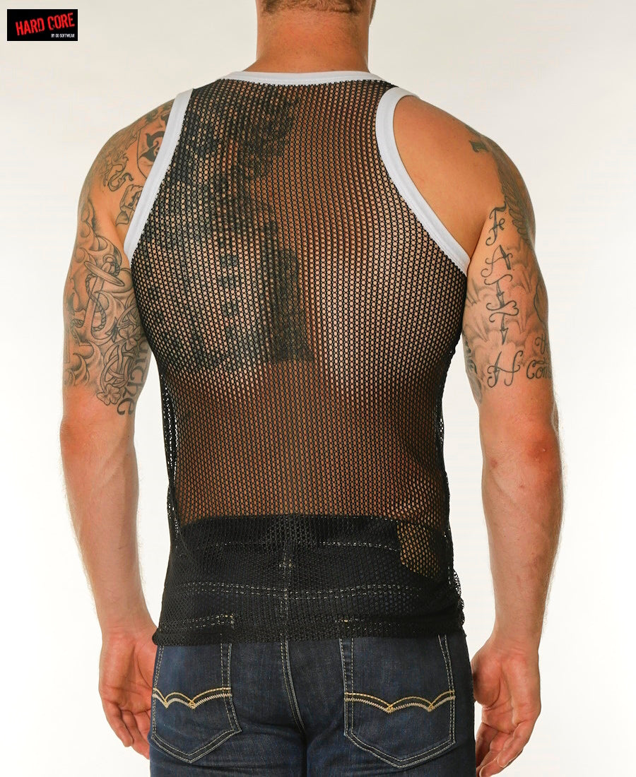 Go Softwear 4205 Men's Chain Link Mesh Tank Top - Black