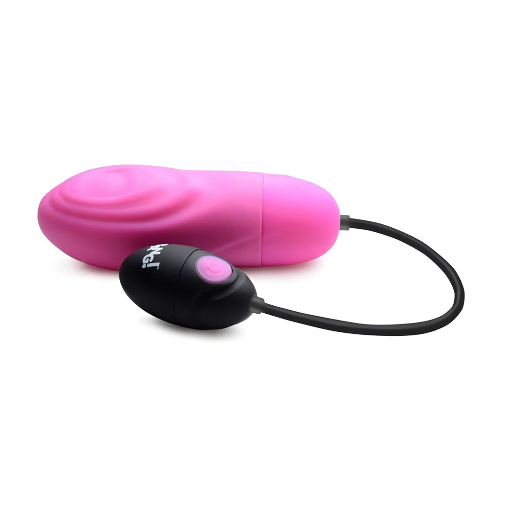 Pink and black bang 7x pulsing rechargeable bullet vibratory device with sleek ergonomic wireless design