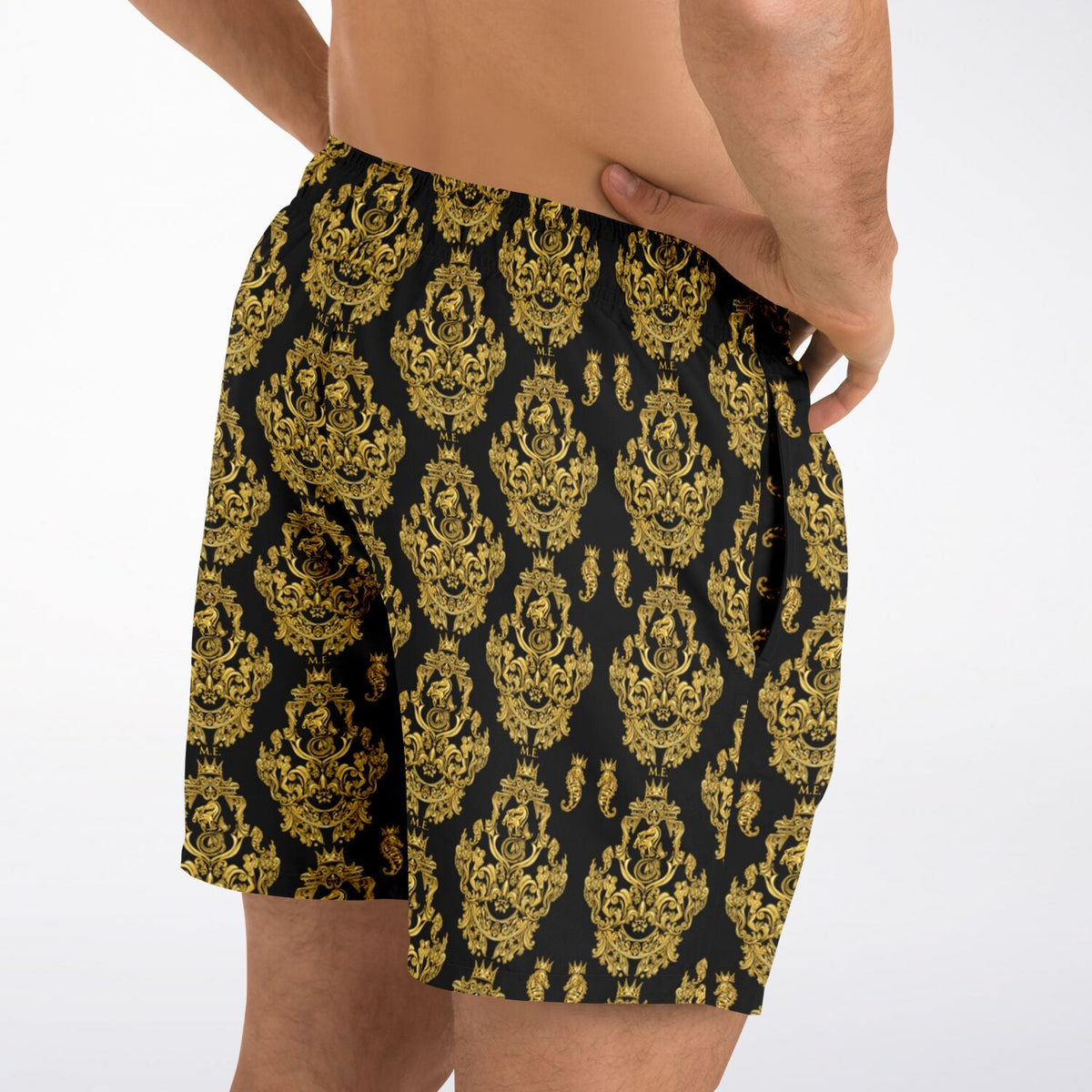 Maris Equi Gold Baroque Men's Swim Shorts