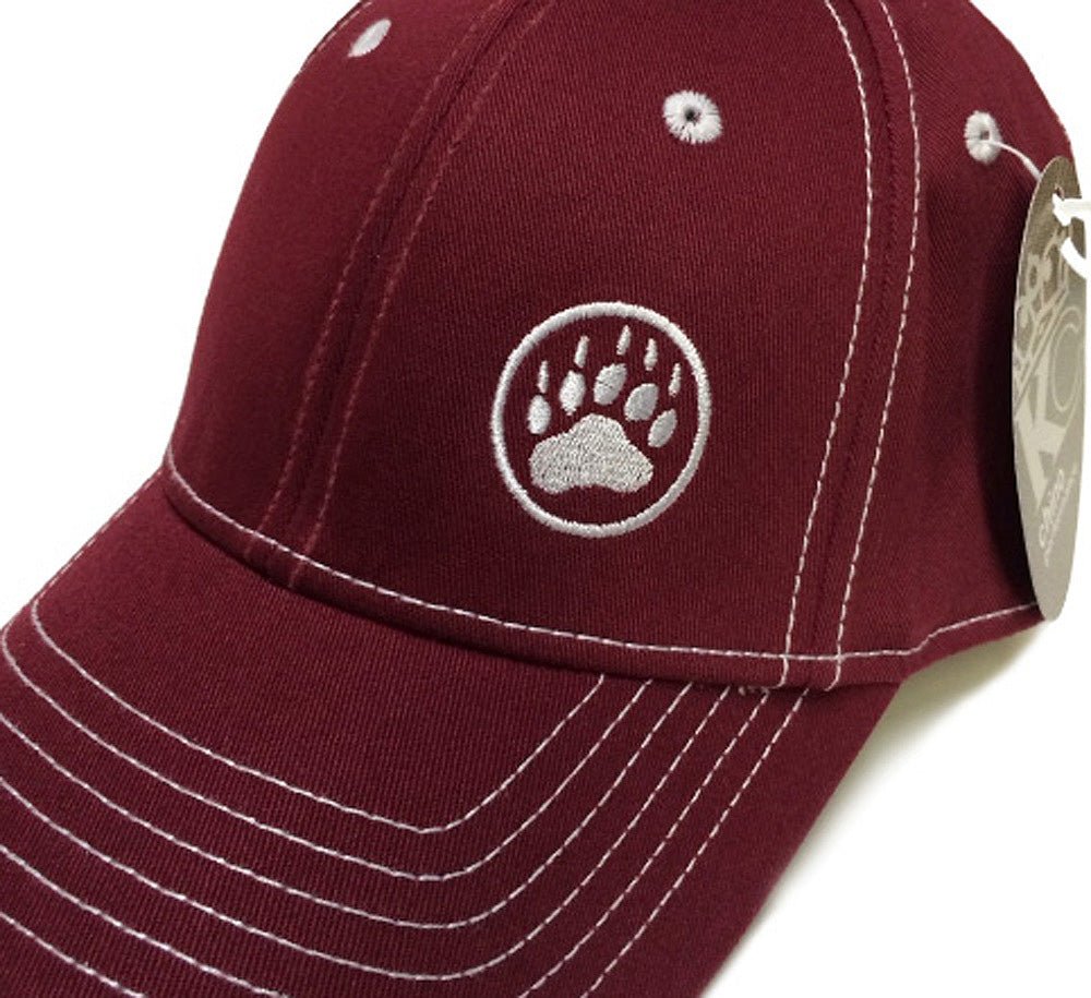 Ajaxx63 Bear Paw Logo Cap - Maroon