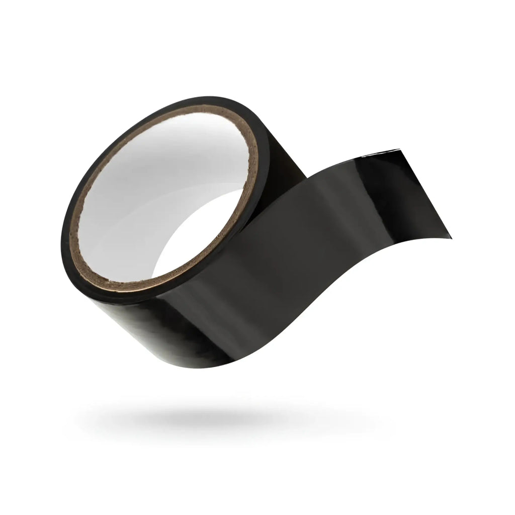 Bedroom fantasies bondage tape 10m black glossy adhesive tape wound on a cardboard core for restraint use