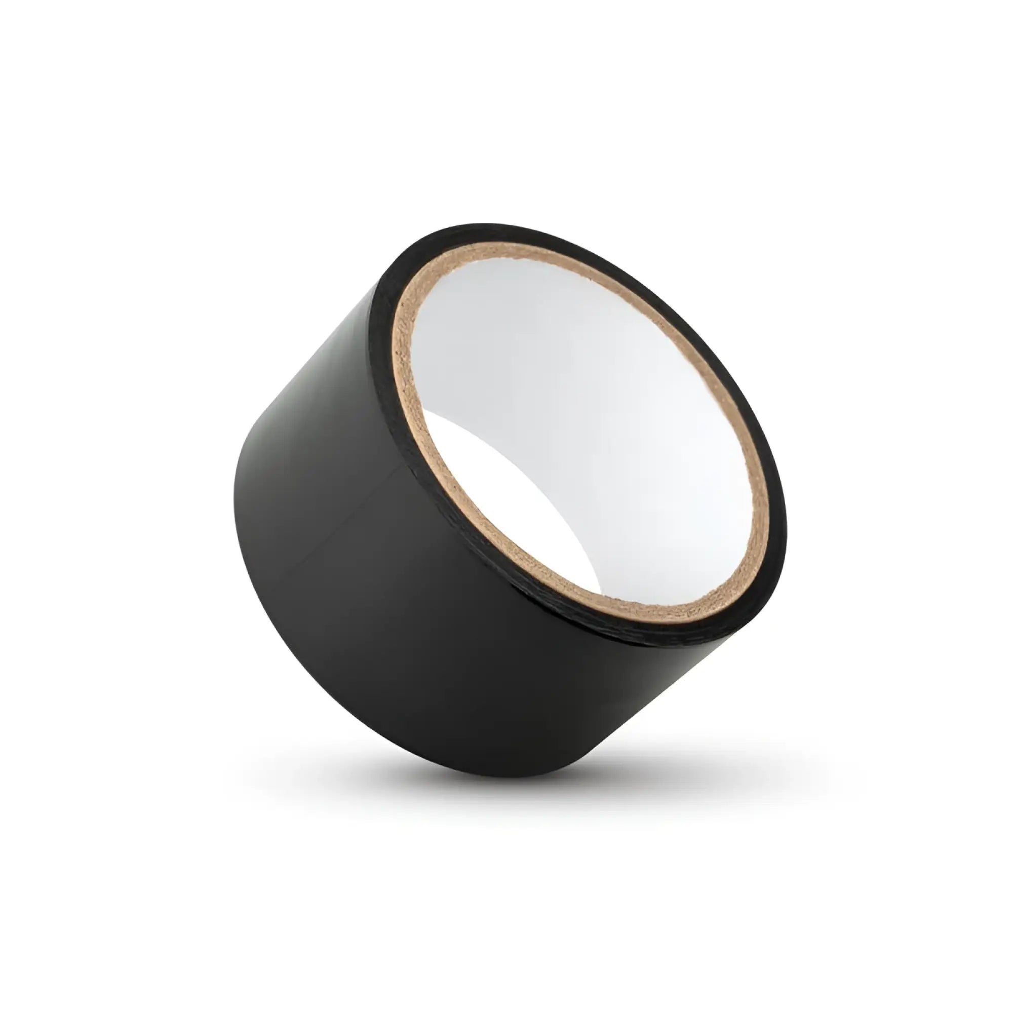 Bedroom fantasies bondage tape 10m black with a matte finish roll and visible cardboard core for secure restraint