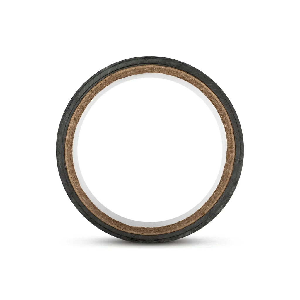 Black rubber gasket with textured edge and brown fibrous lining for bedroom fantasies bondage tape 10m black product