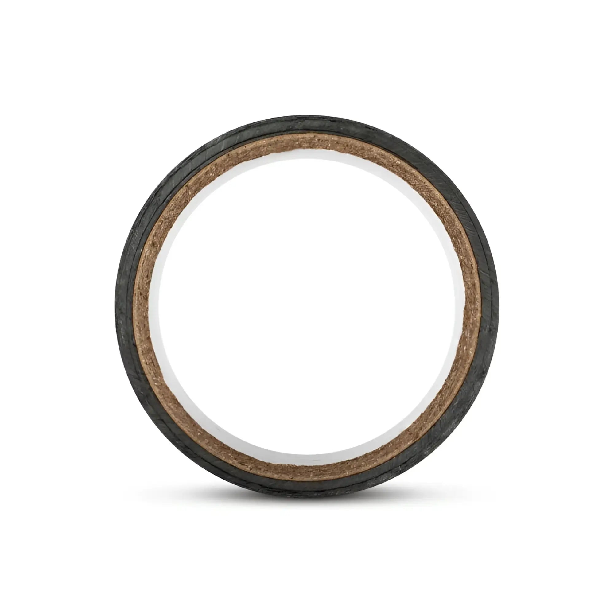 Black rubber gasket with textured edge and brown fibrous lining for bedroom fantasies bondage tape 10m black product