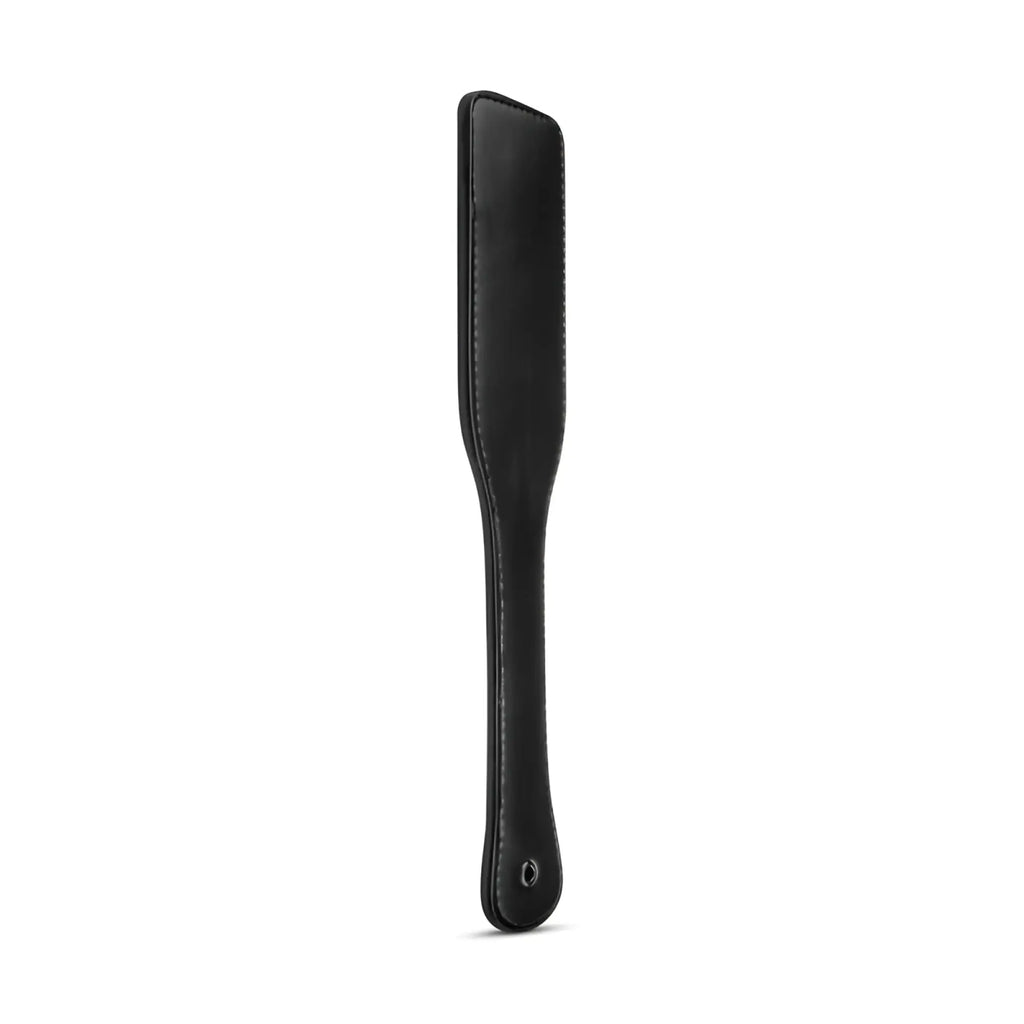 Black leather bedroom fantasies faux leather paddle with smooth matte finish and stitched edges