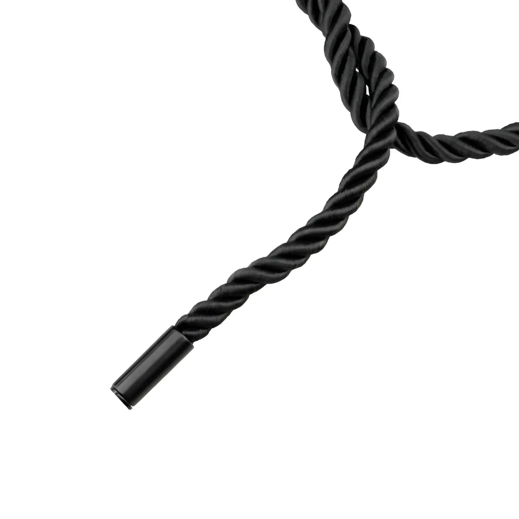 Black twisted bedroom fantasies kinbaku bondage rope cotton 5m with matte finish and reinforced end cap