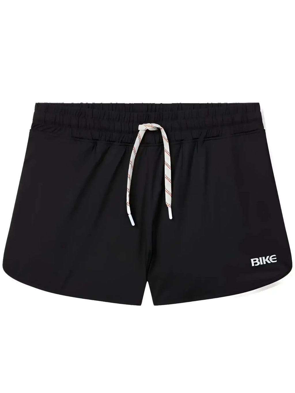 Front view of BIKE Athletic BAM200 track shorts in black.