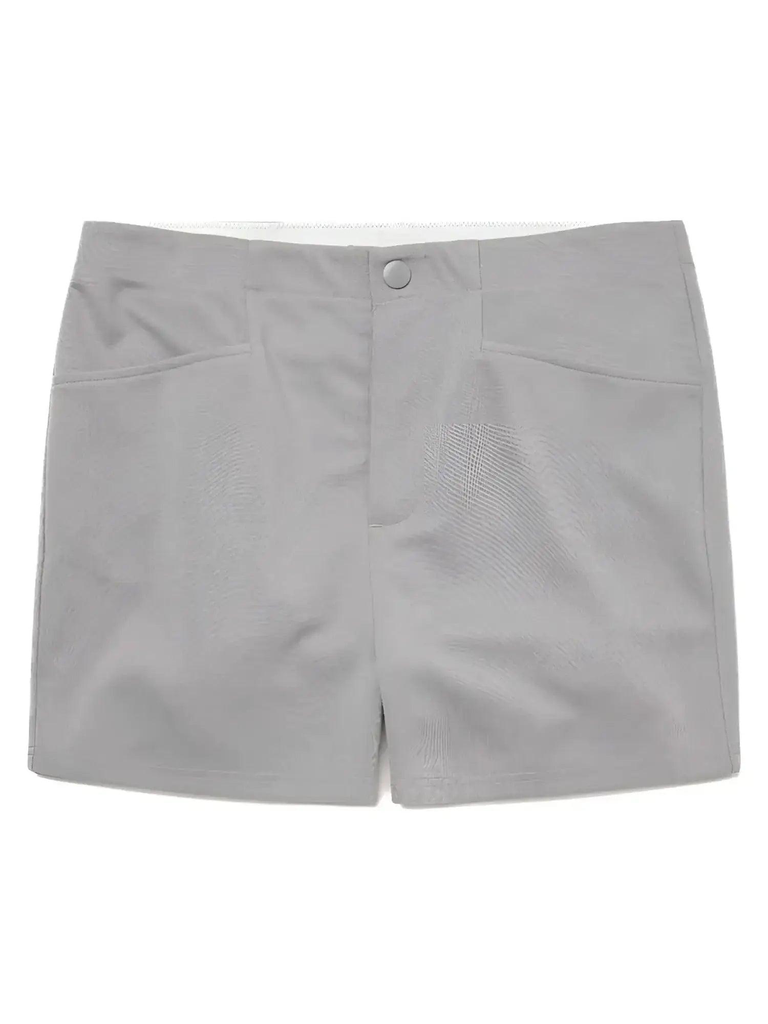 BIKE Athletic BAM207 Coaches 5-inch casual shorts in gray, front view.