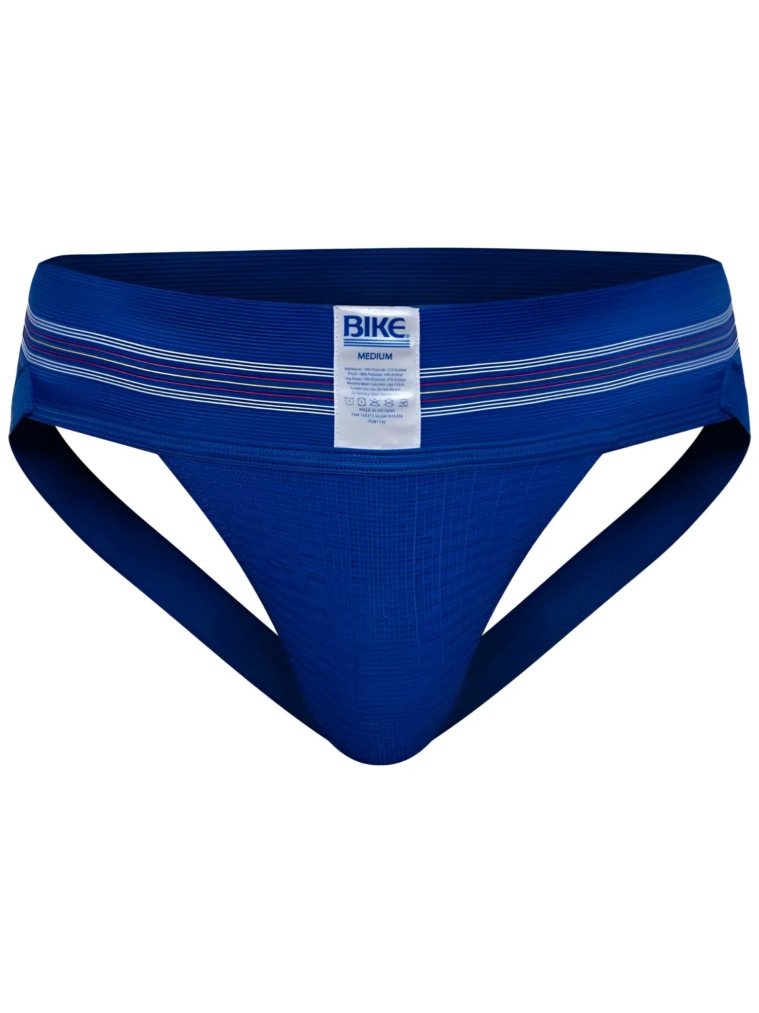 Front view of the BIKE Athletic BAS306 Original Number 10 jockstrap in Royal blue.