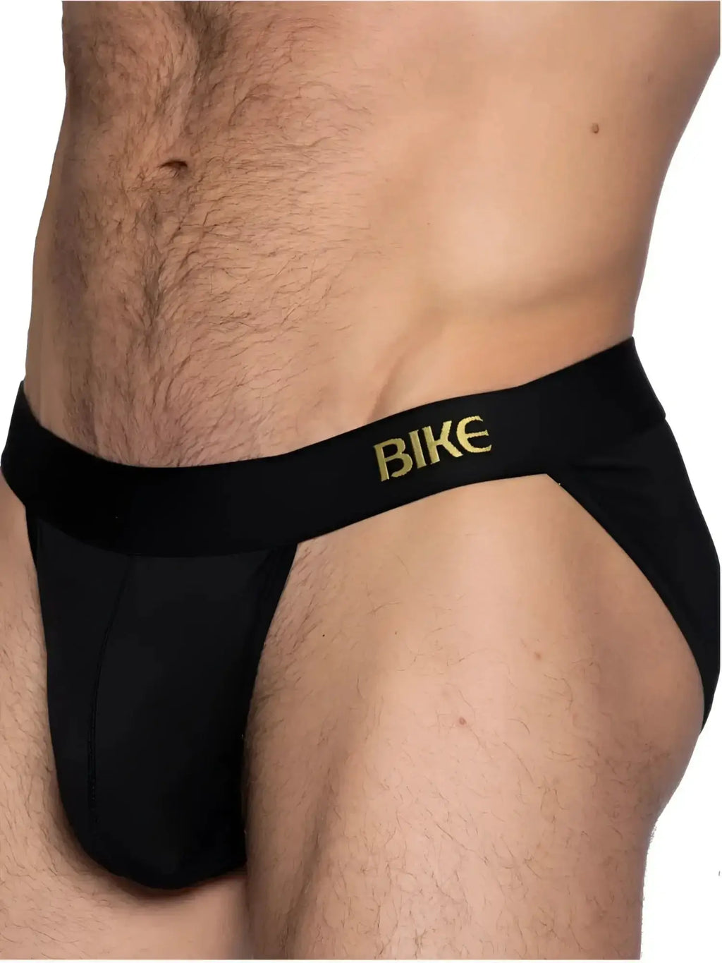 Side view of the BIKE Athletic BAS331 Active Jock Brief in black.