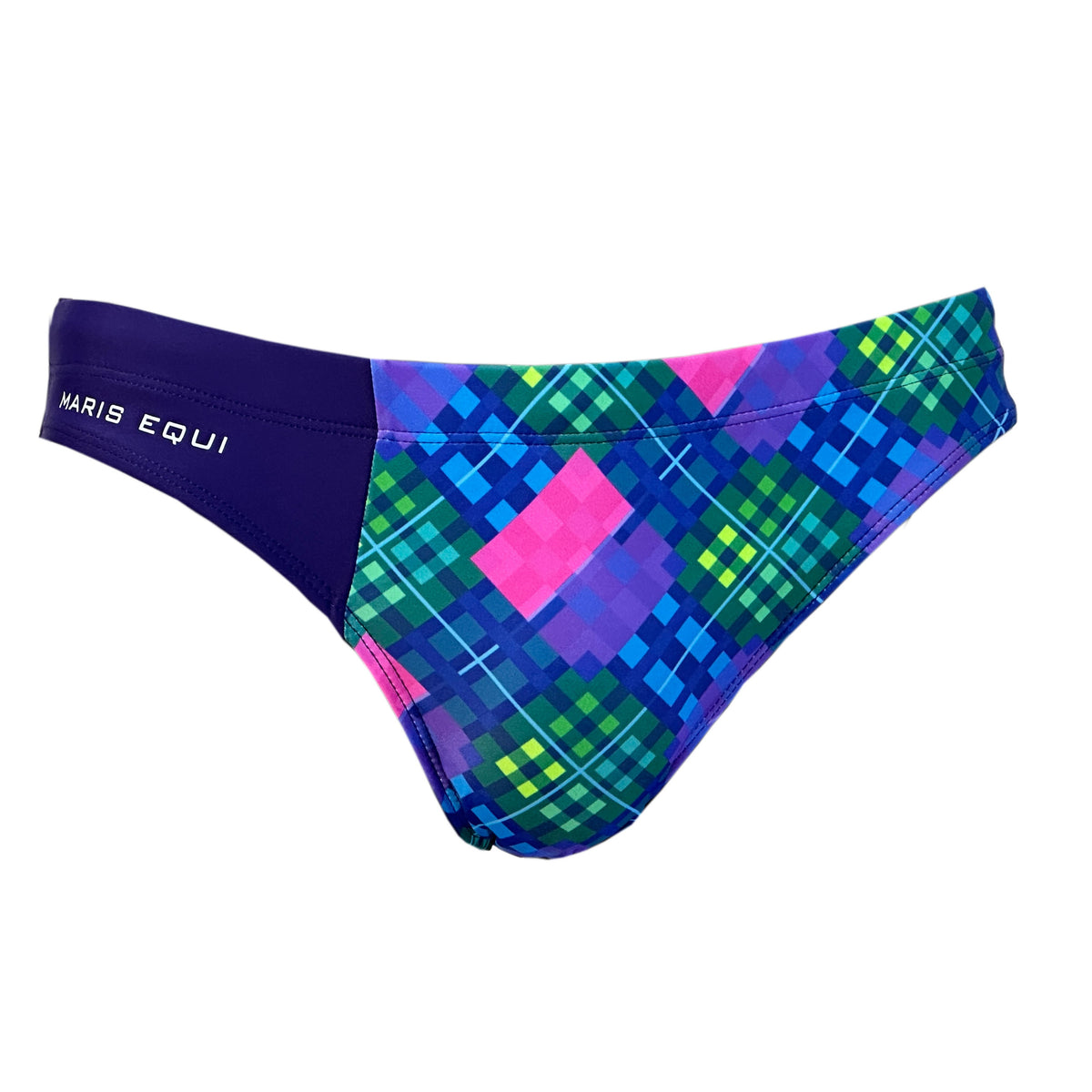 Maris Equi Blue Tartan Men's Swim Briefs