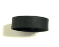Black silicone wristband with embossed skull design for boneyard silicone cock strap with 3 snap ring in black