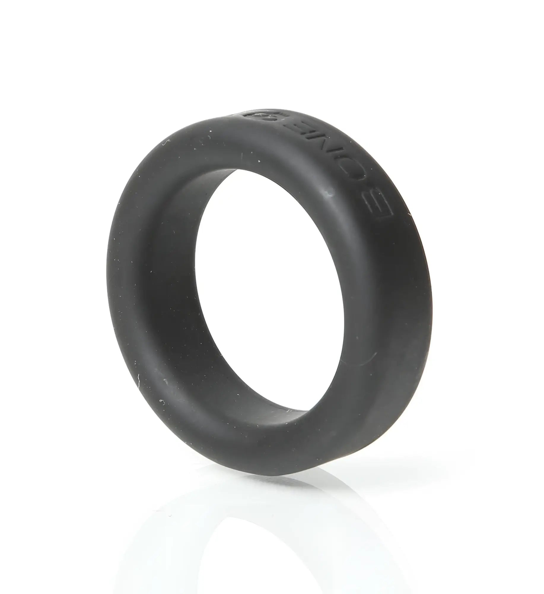 Black silicone ring by boneyard with song embossed on the outer surface 30mm diameter