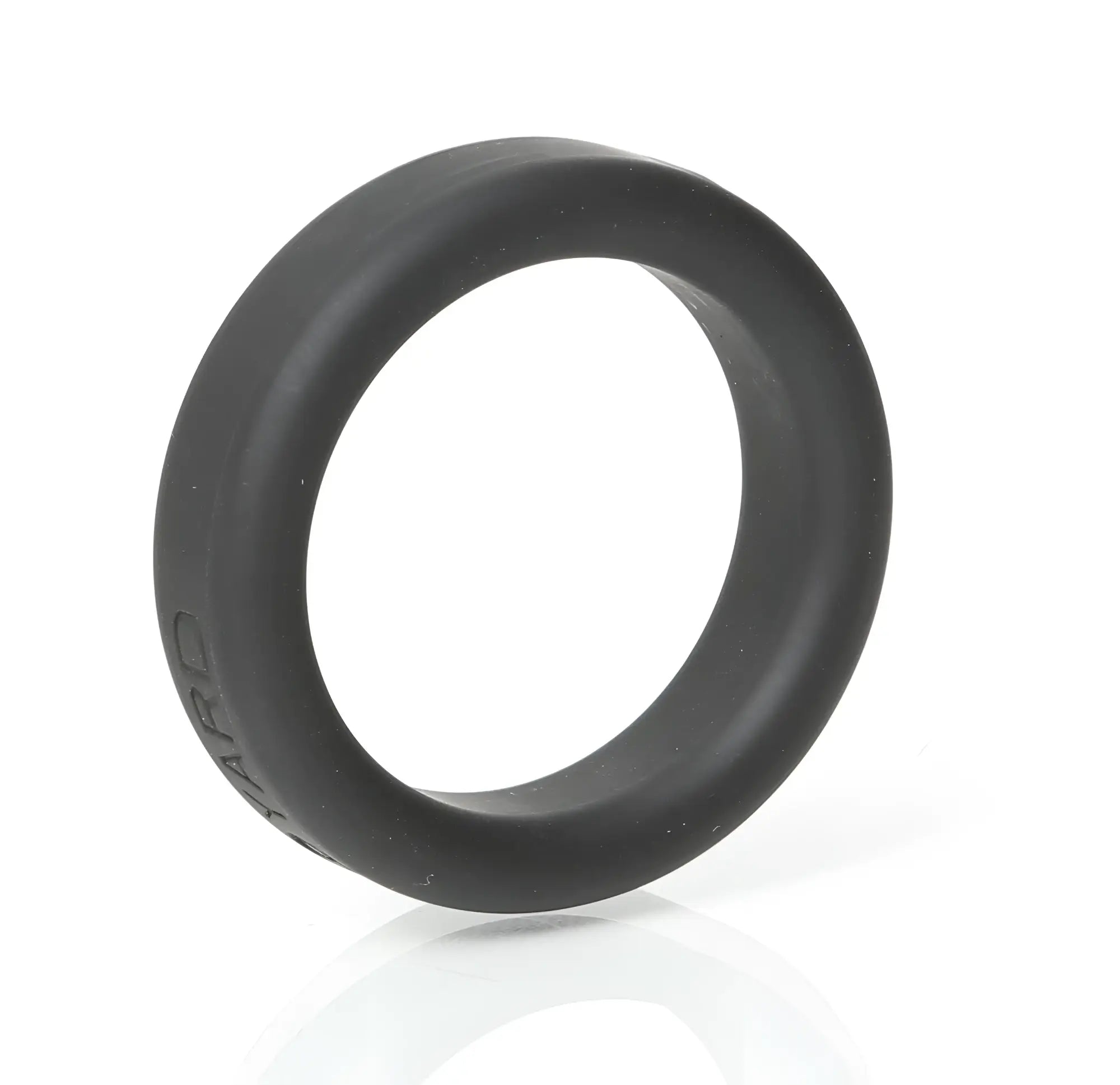 Black boneyard silicone ring 35mm with smooth matte finish and hard embossed on the inner surface