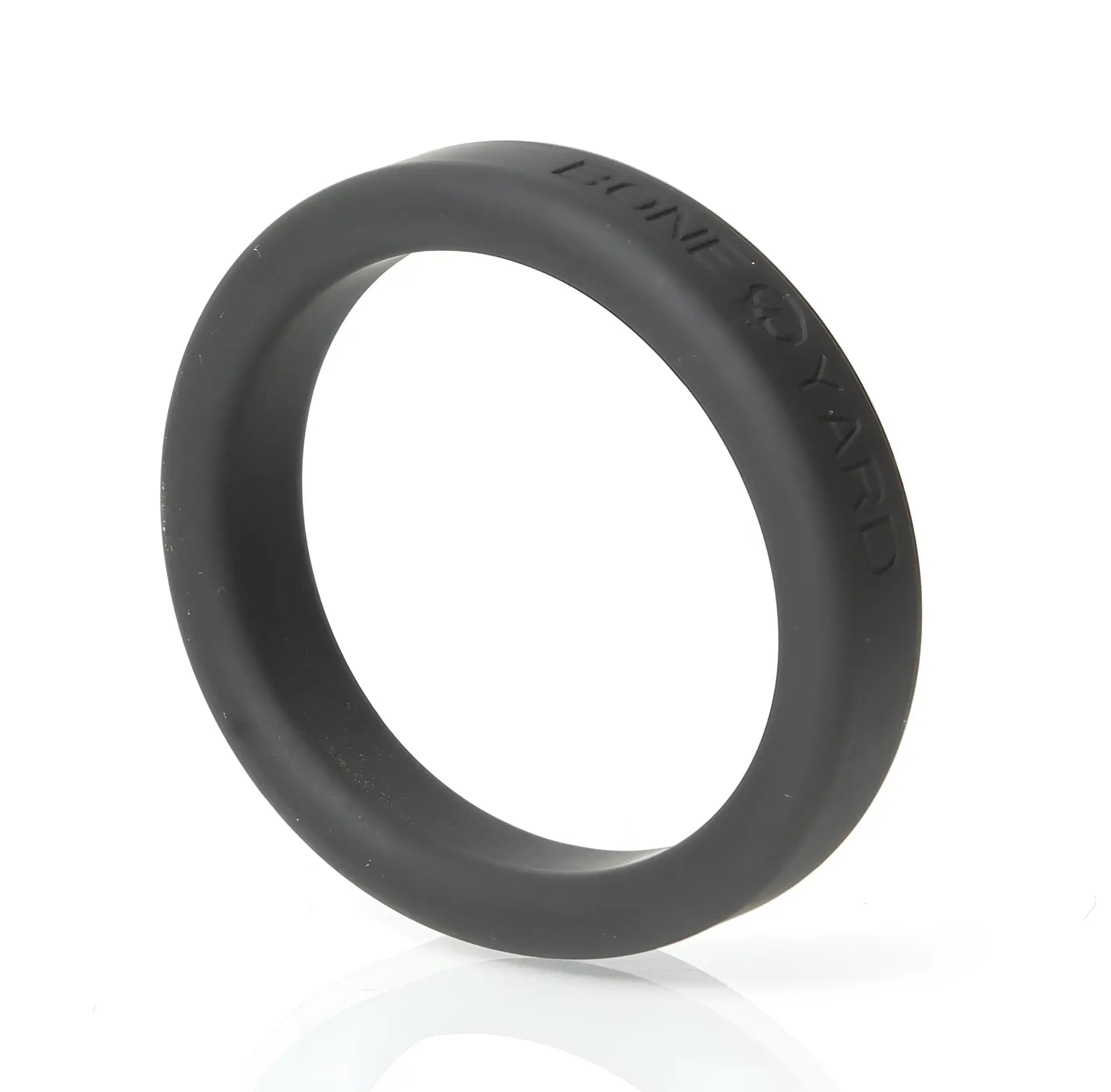 Black boneyard silicone ring 45mm with iron yard embossed on the outer surface made from durable silicone