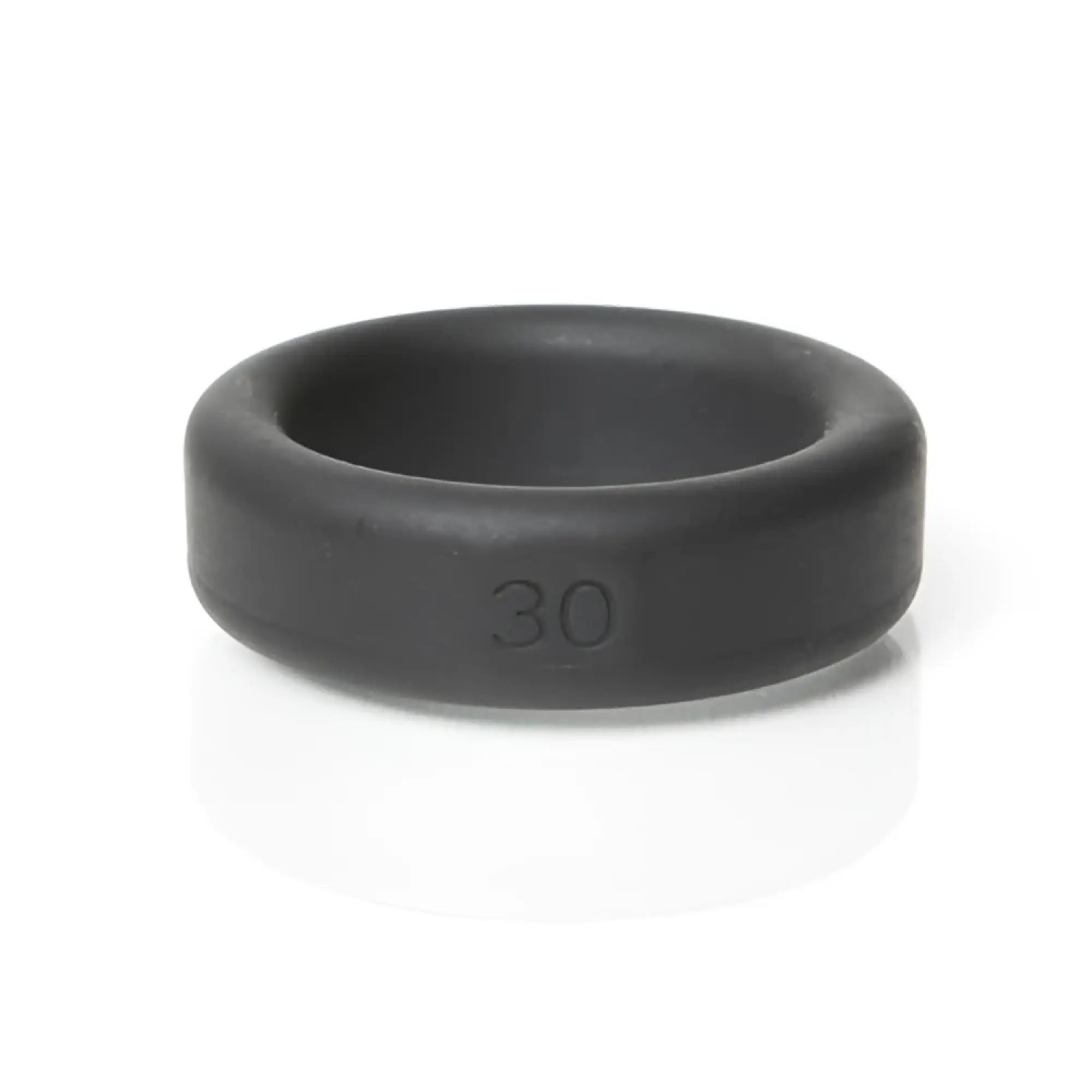 Black boneyard silicone ring with matte finish and 30 engraved on inner surface from 5 pc kit