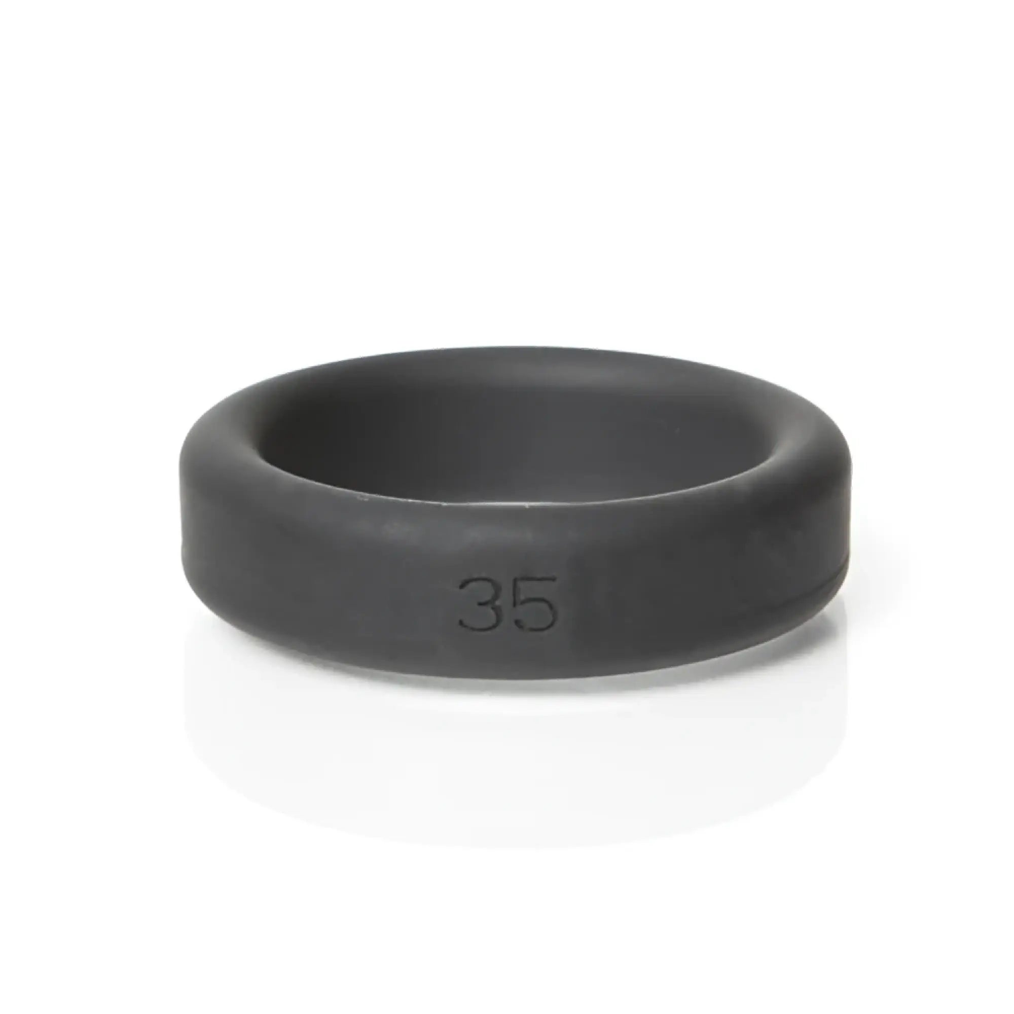 Boneyard Boneyard matte black silicone ring with engraved number 35 inner surface from 5 pc kit