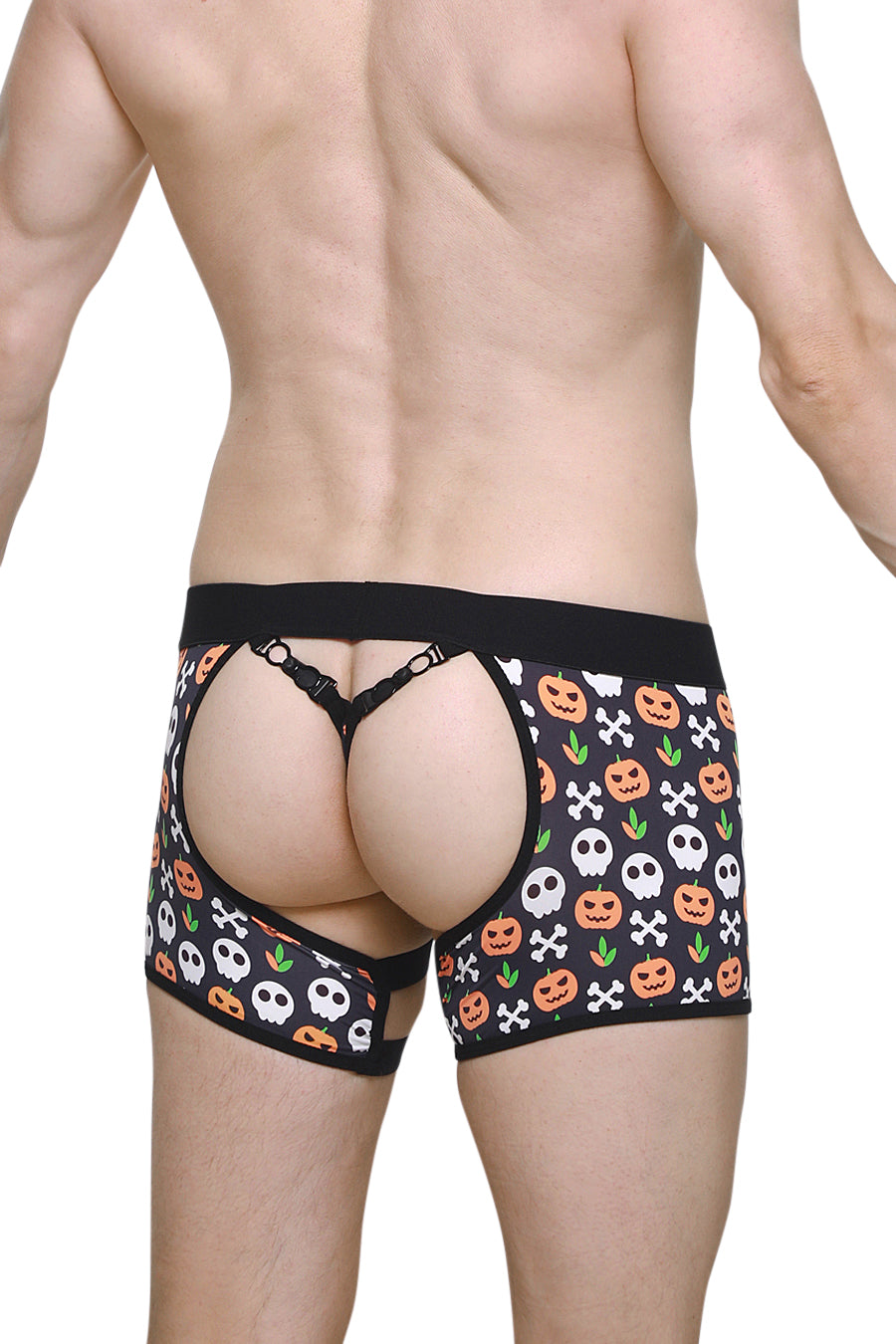 PetitQ Men's Boxer String Garter Angy Halloween