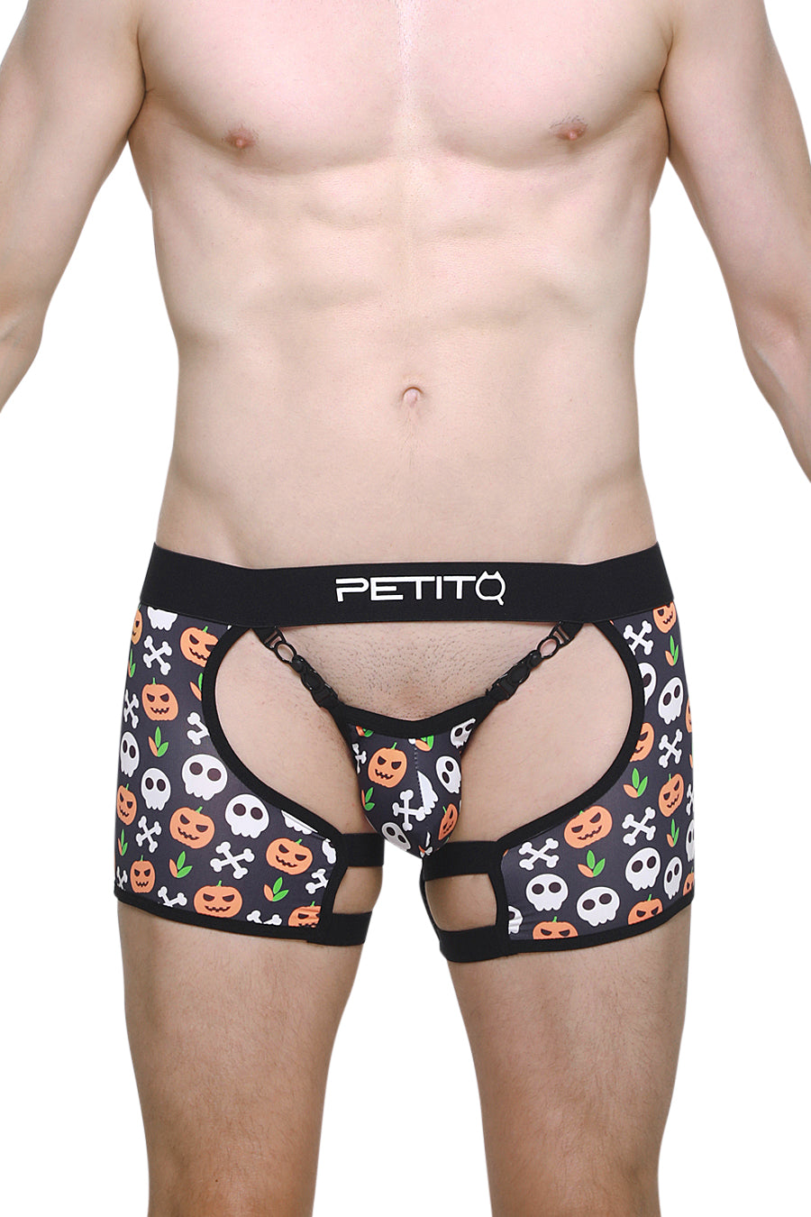 PetitQ Men's Boxer String Garter Angy Halloween