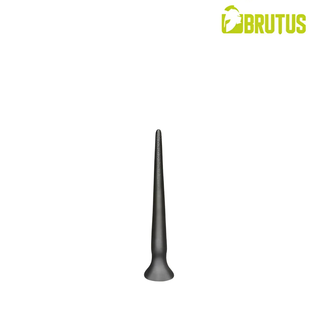Black matte-finished brutus golf tee as part of the brutus 30cm silicone anal depth trainer product line